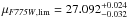 Mathematical equation: \hbox{$\mu_{{{\it F775W},\rm lim}} = 27.092^{+0.024}_{-0.032}$}