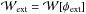 Mathematical equation: \hbox{$\mathcal{W}_{\rm ext} = \mathcal{W}[\phi_{\rm ext}]$}