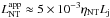 Mathematical equation: \hbox{$L^{\rm app}_{\rm NT} \approx 5 \times 10^{-3} \eta_{\rm NT} L_{\rm j}$}