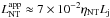 Mathematical equation: \hbox{$L^{\rm app}_{\rm NT} \approx 7\times 10^{-2} \eta_{\rm NT} L_{\rm j}$}