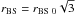 Mathematical equation: \hbox{$r_{\text{BS}} = r_{\text{BS}~0} \sqrt{3}$}