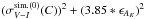 Mathematical equation: \hbox{$(\sigma_{V-I}^{\rm sim.(0)}(C))^2 + (3.85*\epsilon_{A_K})^2$}