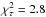 Mathematical equation: \hbox{$\chi^2_{\tau}=2.8$}