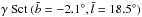 Mathematical equation: \hbox{$\gsct\ (\bar b=-2.1\degree,\bar l=18.5\degree)$}