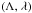 Mathematical equation: \hbox{$\left( \Lambda \text{, }\lambda \right) $}