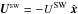 Mathematical equation: \hbox{${\vec U^{\rm sw}} = -U^{\rm SW}\ \hat{\vec{x}}$}