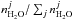 Mathematical equation: \hbox{$n^j_{\rm H_2O}/\sum_j n^j_{\rm H_2O}$}