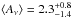Mathematical equation: \hbox{$\langle A_{\nu}\rangle =2.3 ^{+0.8}_{-1.4}$}