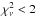 Mathematical equation: \hbox{$\chi^2_{\nu}<2$}