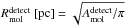 Mathematical equation: \hbox{$R_{\rm mol}^{\rm detect} {\rm \ [pc]} = \sqrt{A_{\rm mol}^{\rm detect}/\pi}$}