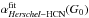 Mathematical equation: \hbox{$\alpha_{\textit{Herschel}-{\rm HCN}}^{\rm fit}(G_0)$}