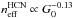 Mathematical equation: \hbox{$n_{\rm eff}^{\rm HCN} \propto G_0^{-0.13}$}