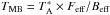 Mathematical equation: \hbox{$T_{\rm MB} = T_{\rm A}^* \times F_{\rm eff}/B_{\rm eff}$}