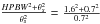 Mathematical equation: \hbox{$\frac{HPBW^2 + \theta_s^2}{\theta_s^2} = \frac{1.6^2 + 0.7^2}{0.7^2}$}