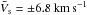 Mathematical equation: \hbox{$\bar{V}_{\rm s}= \pm 6.8 \, \rm{km \, s^{-1}}$}