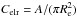 Mathematical equation: \hbox{$C_{\rm elr}=A/(\pi R_{\rm e}^2)$}