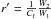 Mathematical equation: \hbox{$r' = \frac{1}{C_{\rm f}} \frac{W_2}{W_1}$}