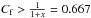 Mathematical equation: \hbox{$C_{\rm f} > \frac{1}{1+x}=0.667$}