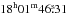 Mathematical equation: \hbox{$18^{\rm h}01^{\rm m}46\fs31$}