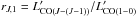 Mathematical equation: \hbox{$r_{J,1} = L'_{{\rm CO}(J-(J-1))}/L'_{{\rm CO}(1-0)}$}