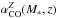 Mathematical equation: \hbox{$\alpha_{\rm CO}^Z(M_*,z)$}