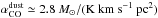 Mathematical equation: \hbox{$\alpha_{\rm CO}^{\rm dust} \simeq 2.8~M_{\sun}/({\rm K~km~s^{-1}~pc^2})$}