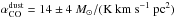 Mathematical equation: \hbox{$\alpha_{\rm CO}^{\rm dust} = 14\pm 4~M_{\sun}/({\rm K~km~s^{-1}~pc^2})$}