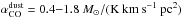 Mathematical equation: \hbox{$\alpha_{\rm CO}^{\rm dust} = 0.4{-}1.8~M_{\sun}/({\rm K~km~s^{-1}~pc^2})$}