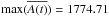 \hbox{$\max(\overline{A(t)})=1774.71$}