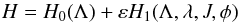 \appendix \setcounter{section}{2} \begin{equation} H = H_0(\L) + \ve H_1(\L,\l,J,\phi) \end{equation}
