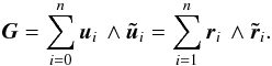 \begin{equation} \G = \sum_{i=0}^n \u_i\,\wedge \tu_i = \sum_{i=1}^n \r_i\,\wedge \tr_i. \end{equation}