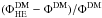 \hbox{$( \Phi^{\rm DM}_{\rm HE} - \Phi^{\rm DM}) / \Phi^{\rm DM}$}