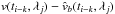 Mathematical equation: \hbox{$v(t_{i-k},\lambda_{j})-\hat{v}_b(t_{i-k}, \lambda_j)$}