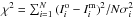 Mathematical equation: \hbox{$ \chi ^{2}=\sum_{i=1}^{N}{(I_{i}^{\rm{o}}-I_{i}^{\rm{m}})^{2}/N\sigma_{i}^{2}}$}