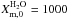 \hbox{$X^\mathrm{H_2O}_{{\rm m},0}=1000$}