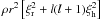 \hbox{$\rho r^2 \left[\xi_{\rm r}^2+l(l+1)\xi_{\rm h}^2\right]$}