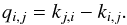 \begin{equation} q_{i,j} = k_{j,i} - k_{i,j}. \end{equation}