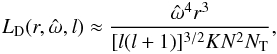 \appendix \setcounter{section}{1} \begin{eqnarray} L_{\rm D} (r,\hat{\omega},l) \approx \frac{\hat{\omega}^4 r^3}{[l(l+1)]^{3/2} K N^2 N_{\rm T}}, \label{damping length} \end{eqnarray}