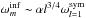 \hbox{$\omega_m^{{\rm inf}}\sim \alpha l^{3/4} \omega_{l=1}^{{\rm sym}} $}