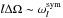 \hbox{$l\Delta \Omega \sim \omega_{l}^{{\rm sym}}$}