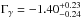 Mathematical equation: \hbox{$\Gamma_{\gamma} = -1.40_{-0.24}^{+0.23}$}