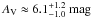 \hbox{$A_{\rm V}\approx{}6.1_{-1.0}^{+1.2}~\rm{}mag$}
