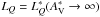 \hbox{$L_Q=L_Q^{\ast}(A_{\rm V}^{\ast}\to{}\infty)$}