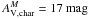 \hbox{$A_{{\rm V},\rm{}char}^M=17~\rm{}mag$}