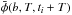 Mathematical equation: \hbox{$\bar{\phi}(b,T,t_{i}+T)$}