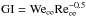 Mathematical equation: \hbox{${\rm{GI}} = {\rm{We}}_\infty {\mathop{\rm Re}} _\infty ^{ - 0.5}$}