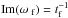 Mathematical equation: \hbox{${\mathop{\rm Im}\nolimits} (\omega _{\,\,{\rm{f}}} ) = t^{ - 1} _{\rm{f}} $}