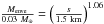 Mathematical equation: \hbox{${ M_{\rm enve} \over 0.03~ M_\oplus} = \left( {s \over {\rm 1.5~ km}} \right)^{1.06}$}