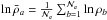 Mathematical equation: \hbox{$\ln\bar\rho_a=\frac{1}{\mathcal N_a}\sum_{b=1}^{\mathcal N_a} \ln\rho_b$}