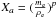 Mathematical equation: \hbox{$X_a=(\frac{m_a}{\rho_a})^p$}